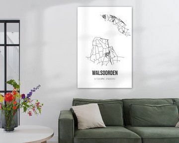 Walsoorden (Zeeland) | Landkaart | Zwart-wit van Rezona