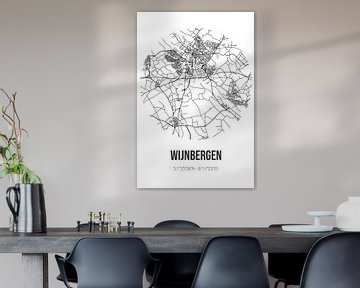 Wijnbergen (Gelderland) | Landkaart | Zwart-wit van Rezona