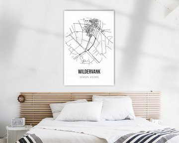 Wildervank (Groningen) | Landkaart | Zwart-wit van MijnStadsPoster