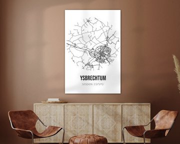 Ysbrechtum (Fryslan) | Map | Black and White by Rezona