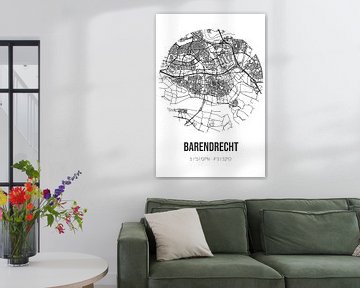 Barendrecht (Zuid-Holland) | Map | Black and White by Rezona