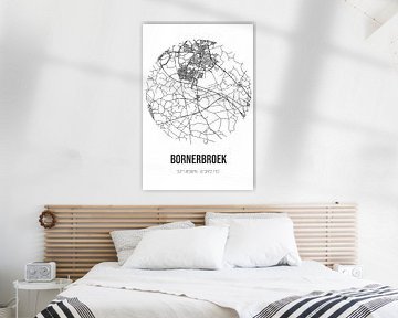 Bornerbroek (Overijssel) | Landkaart | Zwart-wit van Rezona