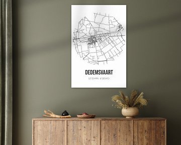 Dedemsvaart (Overijssel) | Landkaart | Zwart-wit van MijnStadsPoster