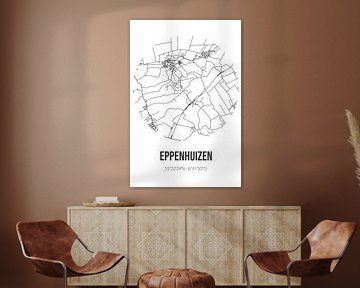 Eppenhuizen (Groningen) | Landkaart | Zwart-wit van Rezona