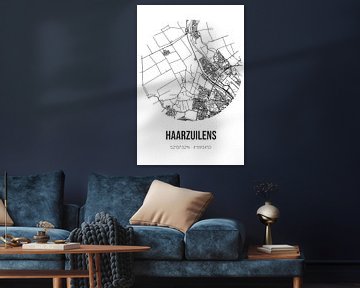Haarzuilens (Utrecht) | Carte | Noir et blanc sur Rezona