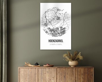 Hoenzadriel (Gueldre) | Carte | Noir et blanc sur Rezona