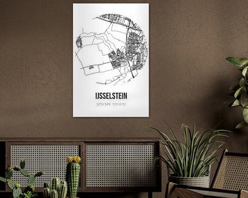 IJsselstein (Utrecht) | Map | Black and white by Rezona