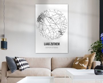 Laag Zuthem (Overijssel) | Carte | Noir et blanc sur Rezona