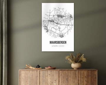 Maarsbergen (Utrecht) | Landkaart | Zwart-wit van MijnStadsPoster