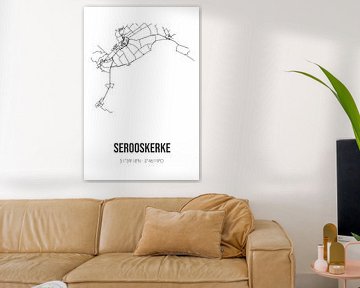 Serooskerke (Zeeland) | Map | Black and white by Rezona