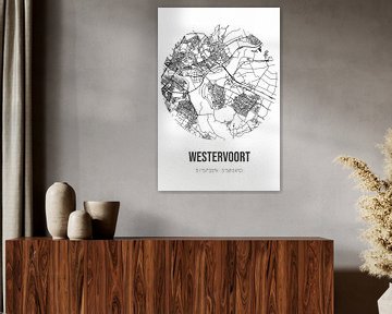 Westervoort (Gelderland) | Landkaart | Zwart-wit van Rezona