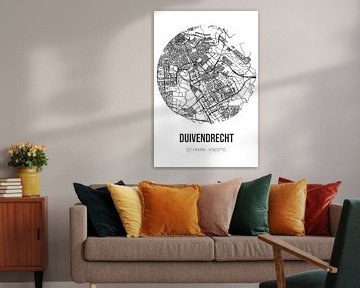 Duivendrecht (Noord-Holland) | Landkaart | Zwart-wit van Rezona