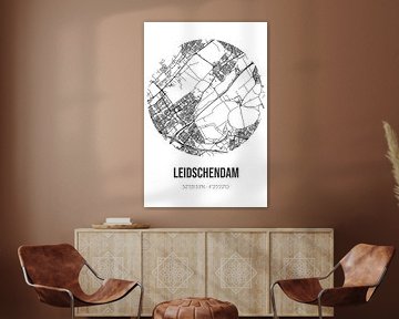 Leidschendam (South Holland) | Map | Black and White by Rezona