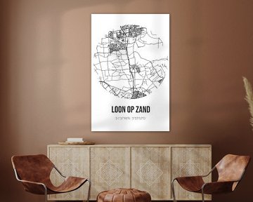 Loon op Zand (Noord-Brabant) | Landkaart | Zwart-wit van Rezona