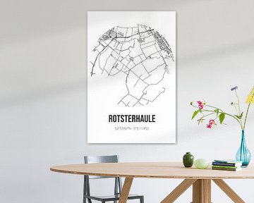 Rotsterhaule (Fryslan) | Landkaart | Zwart-wit van Rezona