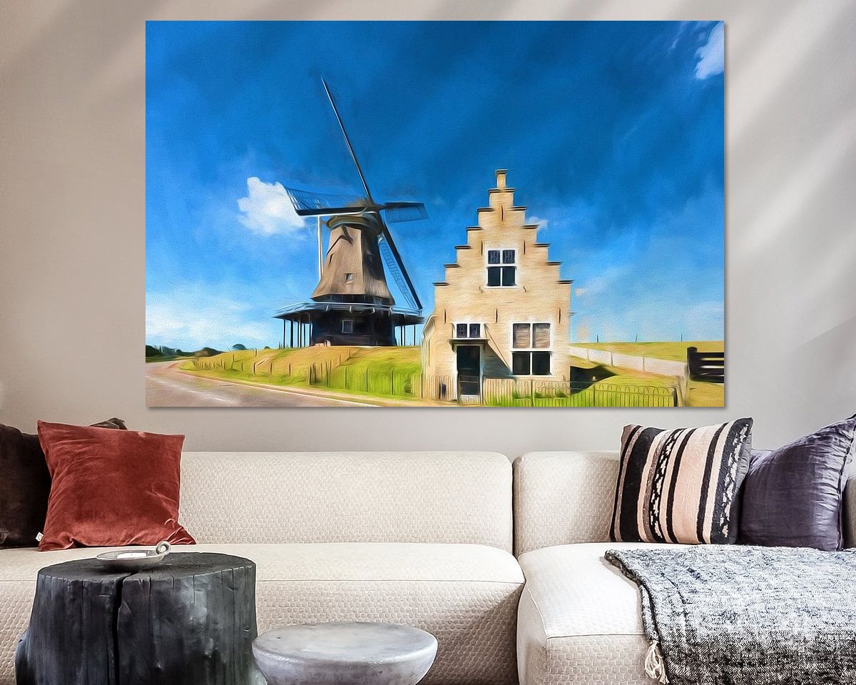Voorbeeld van het werk in een kamer