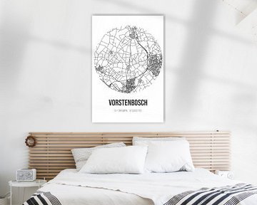 Vorstenbosch (Noord-Brabant) | Map | Black and White by Rezona