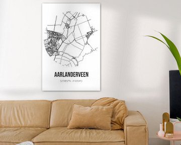 Aarlanderveen (Zuid-Holland) | Landkaart | Zwart-wit van Rezona