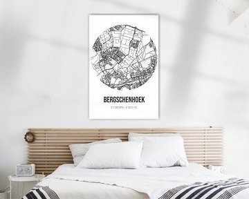 Bergschenhoek (South-Holland) | Map | Black and White by Rezona