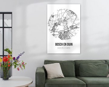 Bosch en Duin (Utrecht) | Landkaart | Zwart-wit van Rezona