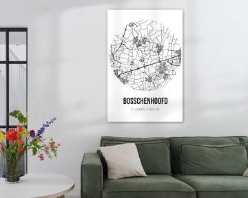 Bosschenhoofd (Noord-Brabant) | Landkaart | Zwart-wit van Rezona