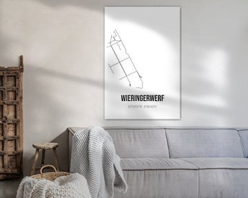 Wieringerwerf (Noord-Holland) | Landkaart | Zwart-wit van MijnStadsPoster