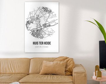Huis ter Heide (Utrecht) | Landkaart | Zwart-wit van Rezona