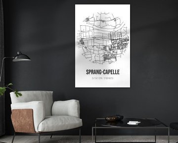 Sprang-Capelle (North Brabant) | Map | Black and White by Rezona