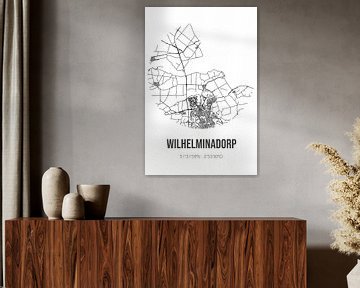 Wilhelminadorp (Zeeland) | Landkaart | Zwart-wit van MijnStadsPoster