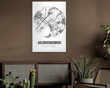 Aalsmeerderbrug (Noord-Holland) | Landkaart | Zwart-wit van Rezona