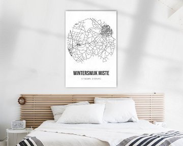 Winterswijk Miste (Gelderland) | Landkaart | Zwart-wit van MijnStadsPoster