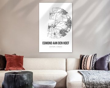 Egmond aan den Hoef (Noord-Holland) | Map | Black and White by Rezona