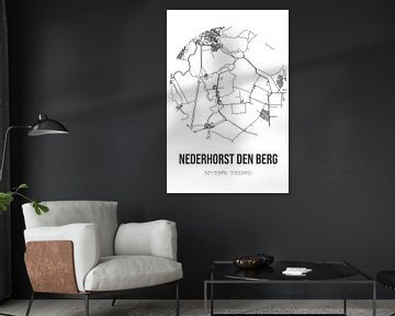 Nederhorst den Berg (Noord-Holland) | Karte | Schwarz und Weiß von Rezona