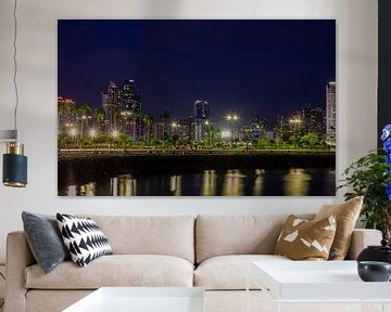 Panama City Skyline bij Nacht van Jan Schneckenhaus