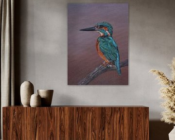 Kingfisher, oil on canvas by Bianca ter Riet