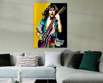 Ikone Musiker Rock Peter Frampton in WPAP POP ART POSTER von miru arts