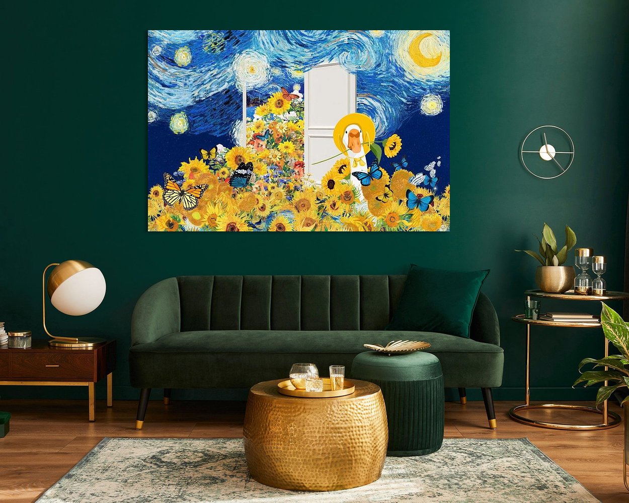 Voorbeeld van het werk in een kamer