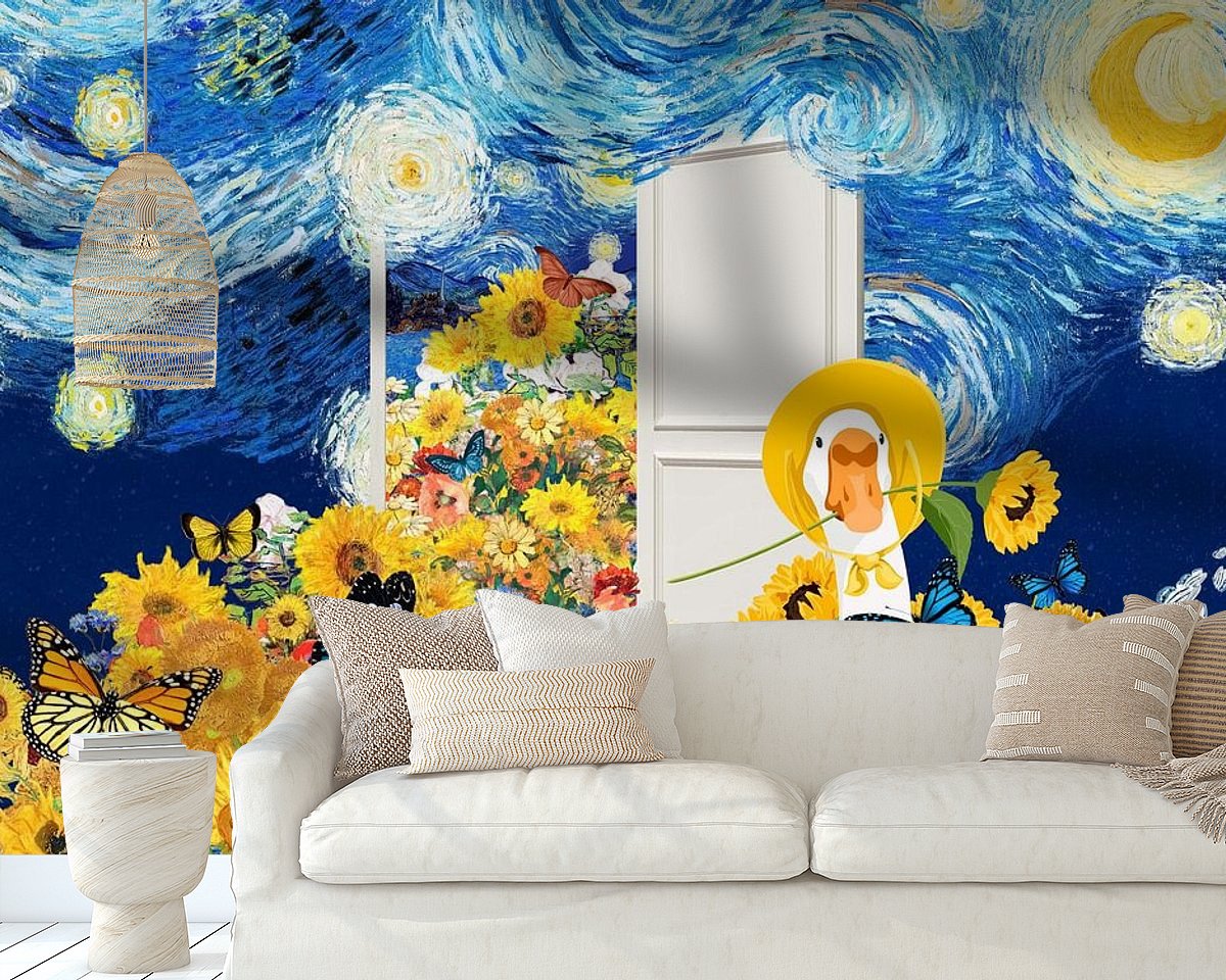 Voorbeeld van het werk in een kamer