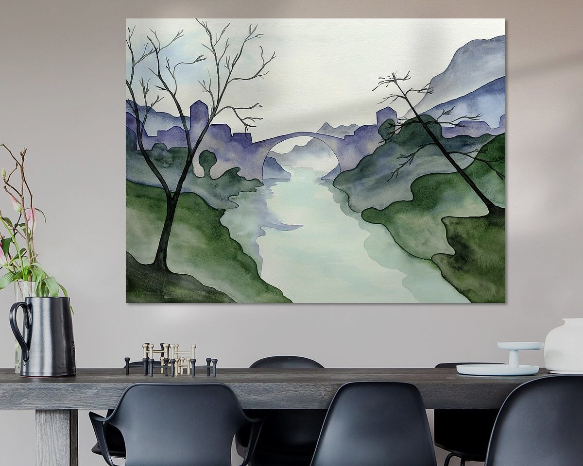 Voorbeeld van het werk in een kamer