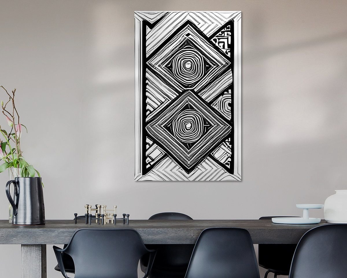Voorbeeld van het werk in een kamer