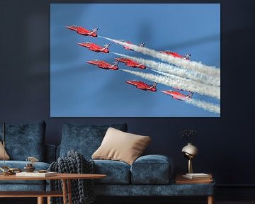 Red Arrows in actie tijdens AIR14. van Jaap van den Berg