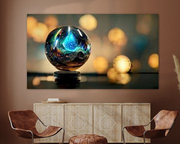 Magic glass ball in iridescent colors by Denny Gruner