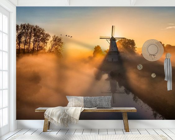 Voorbeeld van het werk in een kamer