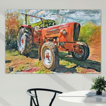 Traktor Güldner Kunstil Aquarell