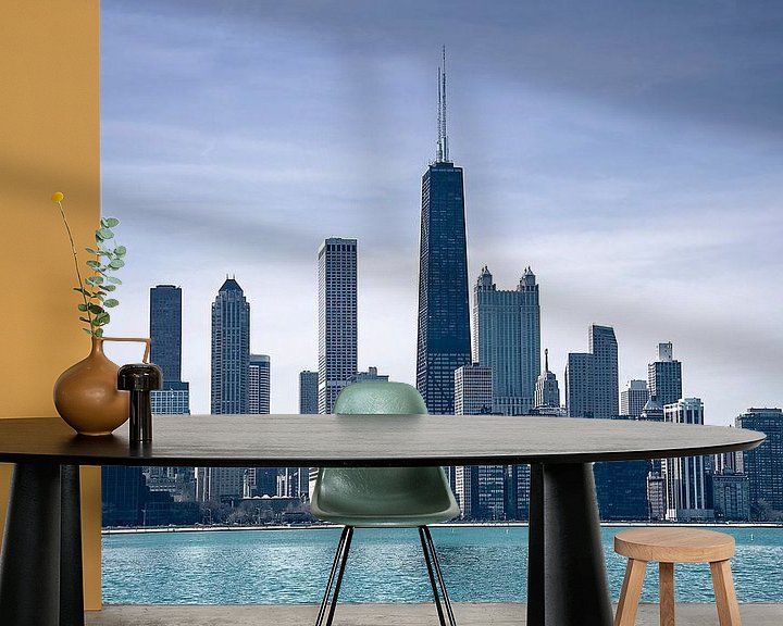 Sfeerimpressie behang: Chicago Skyline van VanEis Fotografie
