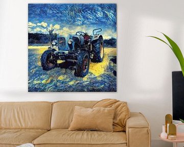 Tractor Eicher Tiger Styl door van Gogh van Christian Lauer