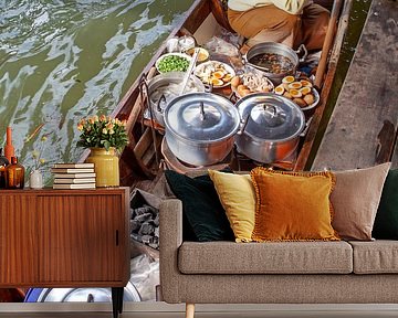 Schwimmender Markt in Thailand