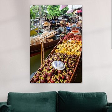 Fruits and vegetables at a floating market in Thailand by t.ART