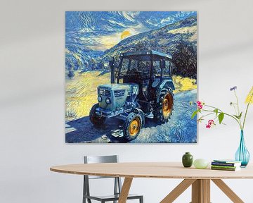 Tractor Deutz D3006 in Styl door van Gogh van Christian Lauer