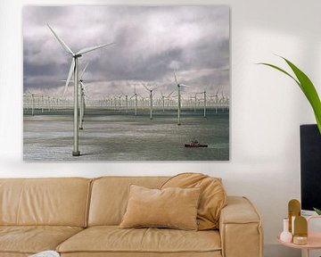 Tausend Windturbinen im Meer - der Sturm kommt von Frans Blok